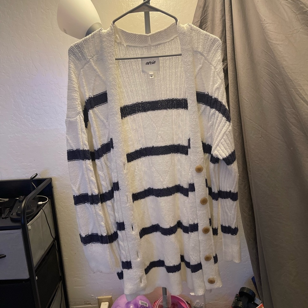 Aerie blue stripe cardigan